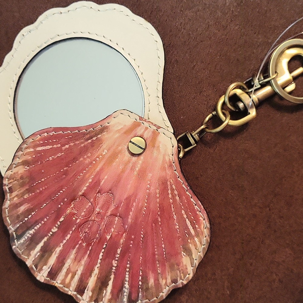 Patricia Nash Shell Mirror Key Fob Charm - Picture 8 of 10